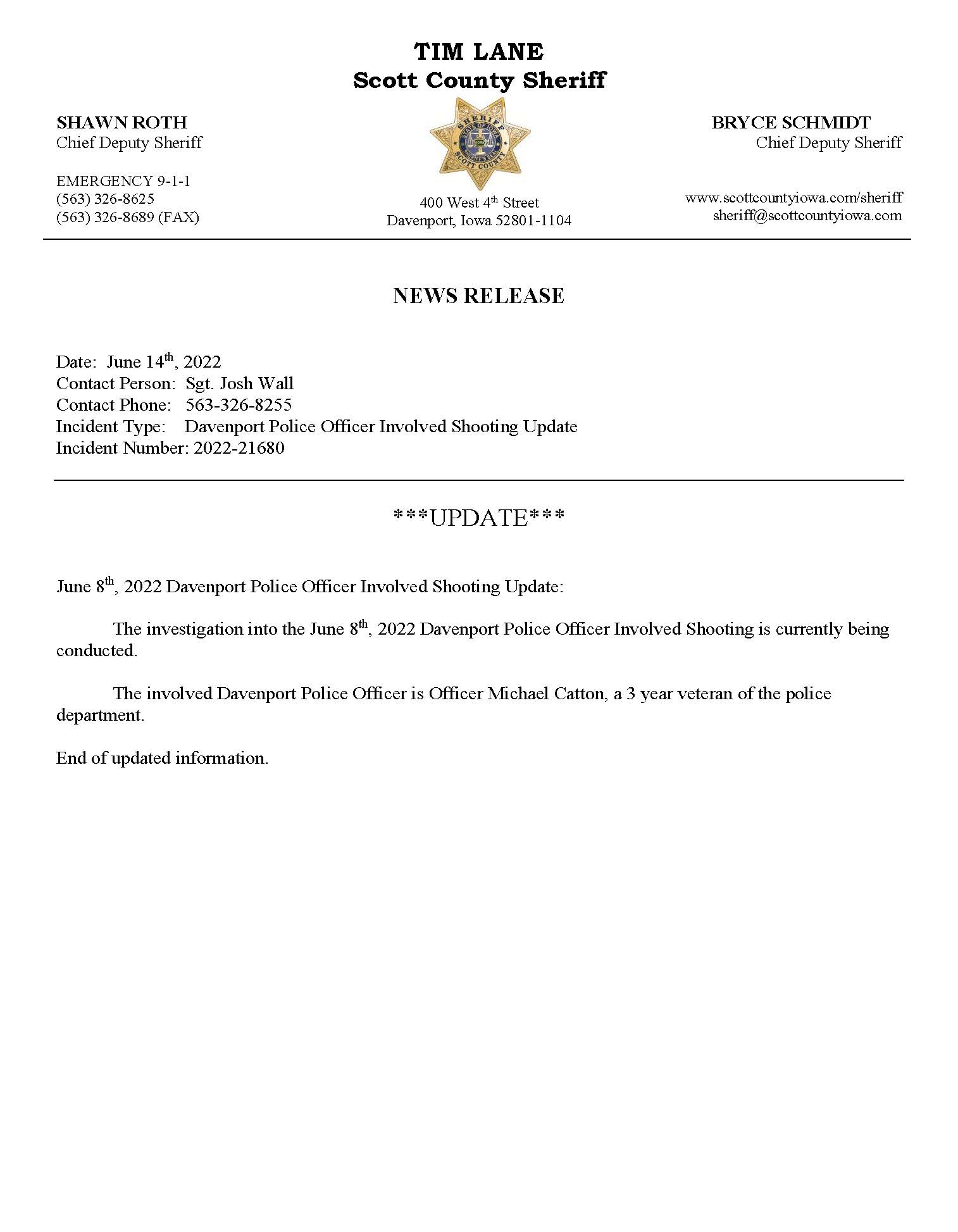 Link to Scott County press release